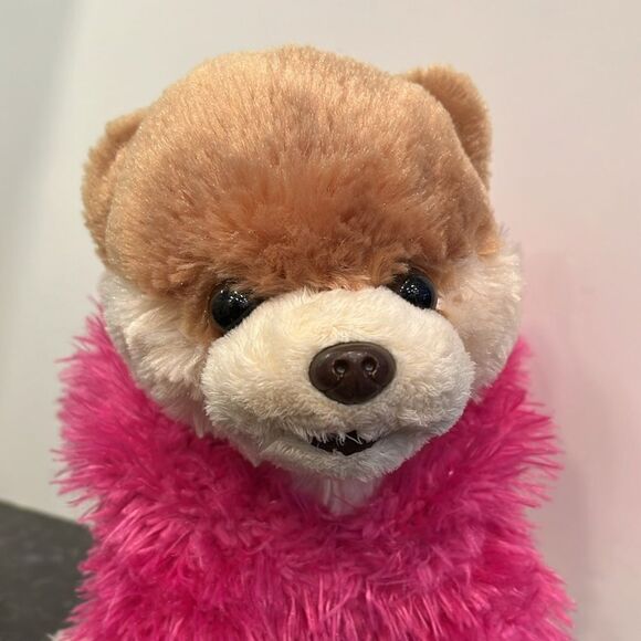 Gund BOO Worlds Cutest Dog Pomeranian Dog Plush Stuffed Animal w Pink Sweater - Picture 2 of 13